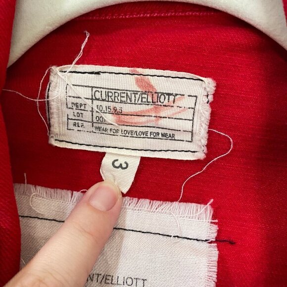 Current/Elliot Denim The Biker Jacket in Victory Red ASO Aria Montgomery - Picture 8 of 10